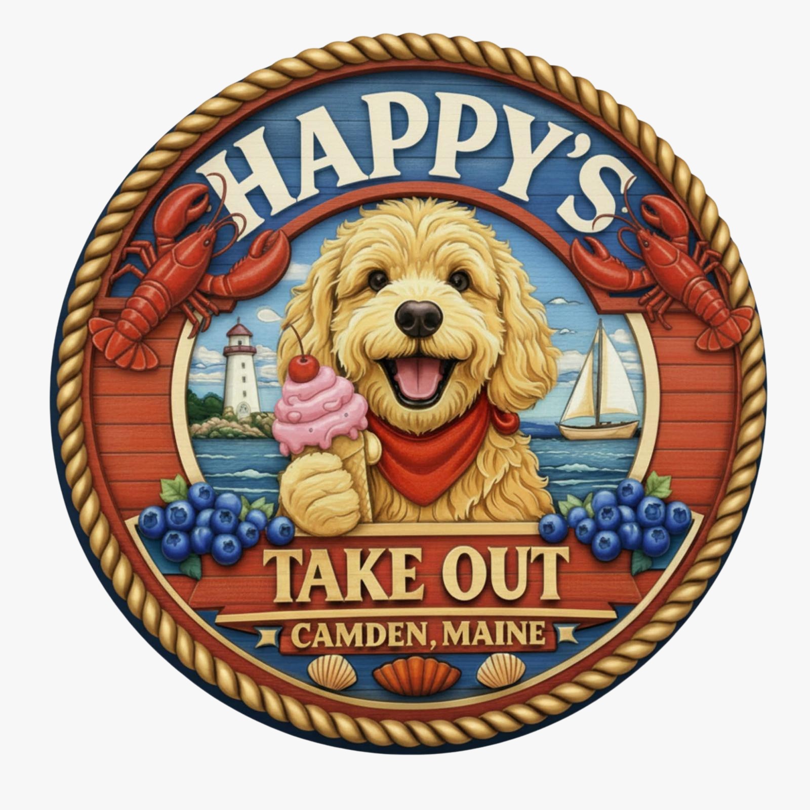 Happy's Take Out Logo